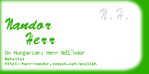 nandor herr business card